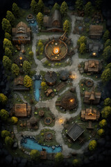 DnD Map Wood Elf Village: Spirit Totems