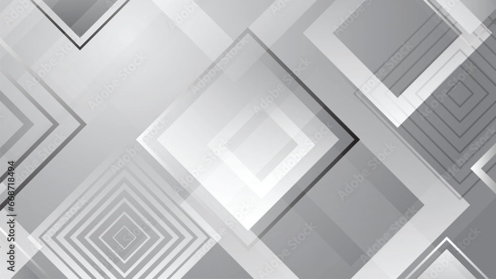 Poster abstract elegant gray and white squares pattern background