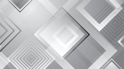 Abstract elegant gray and white squares pattern background