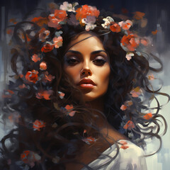 beautiful woman illustration  © YU