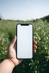 Phone mobile smartphone hand screen using holding