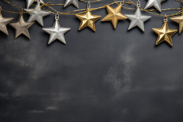 Christmas decorations and balls, holiday background.