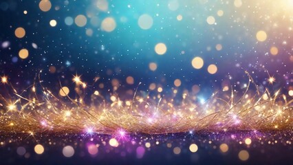 A gorgeous glittery, sparkling, abstract background is a great choice for your project. It will create a feeling of elegance, luxury and dynamism that will captivate your viewers. Generative AI