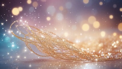 A gorgeous glittery, sparkling, abstract background is a great choice for your project. It will create a feeling of elegance, luxury and dynamism that will captivate your viewers. Generative AI