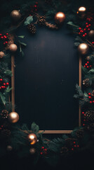 Christmas background with christmas tree.