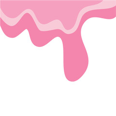 Melted pink ice cream 