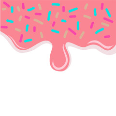 Melted pink ice cream 