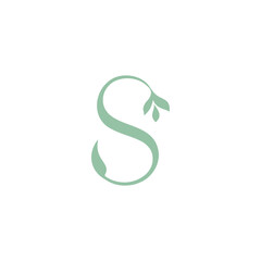 Obraz premium Green s logo design nature leaf, Brand Identity, flat icon, monogram, business, editable, eps, royalty free image, corporate brand, creative, icon