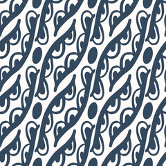 Black and white seamless background with a geometrical ornament.  Vector illustration