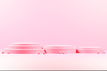 Podium background 3d rendering illustration element product mockup