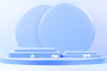 Podium background 3d rendering illustration element product mockup