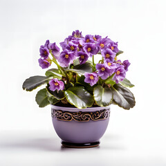 african violets in pots