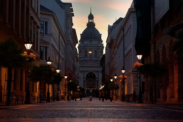 Budapest, Hungary - October 3, 2023: Saint Istvan Basilica. Szent István Bazilika, St. Stephen