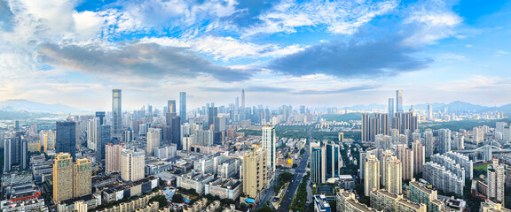 Shenzhen city financial district architectural scenery