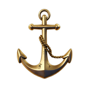 anchor isolated on transparent or white background, png
