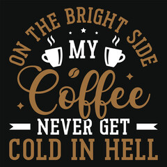 Coffee drinking typography tshirt design