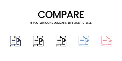 Compare icon. Suitable for Web Page, Mobile App, UI, UX and GUI design.