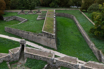 Vista de las murallas defensivas de Pamplona, Navarra, España.