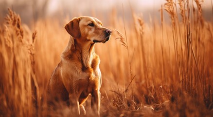 Hunting Dog Blend created with Generative AI Technology, ai, generative