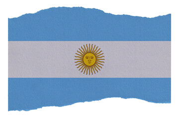 Argentina flag on torn paper