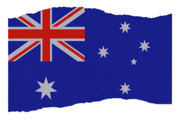 Australia flag on torn paper