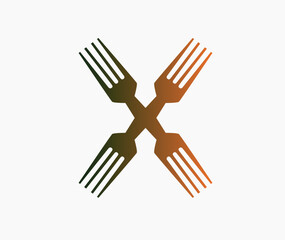 Cooking logo. Icon or symbol for design menu restaurant. Vector illustration