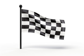 Fototapeta premium racing flag isolated on white background
