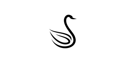 swan logo - obrazy, fototapety, plakaty