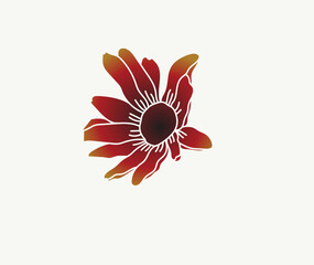 emblem with flower in a circle shape. Can be used for jewelry, beauty and fashion industry. Great for logo, monogram, invitation, flyer, menu, background, or any desired idea.