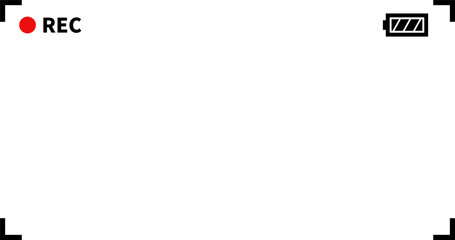 録画中の画面のフレーム、ビデオカメラのモニター