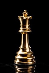 gold chess queen king  bishop piece on a black background