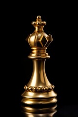 gold chess queen king  bishop piece on a black background