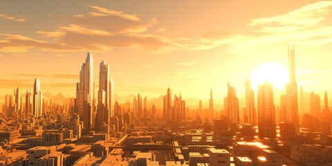 Panorama of cityscape  photography with future concepts