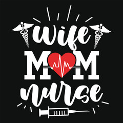 Best awesome nursing typography or graphics tshirt design