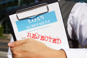 Loan rejected is shown using the text on the form