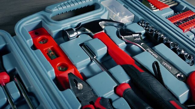 Tool Box Opens With Large Range Of Tools
