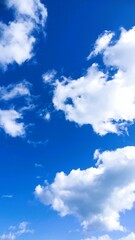 blue sky with clouds - obrazy, fototapety, plakaty