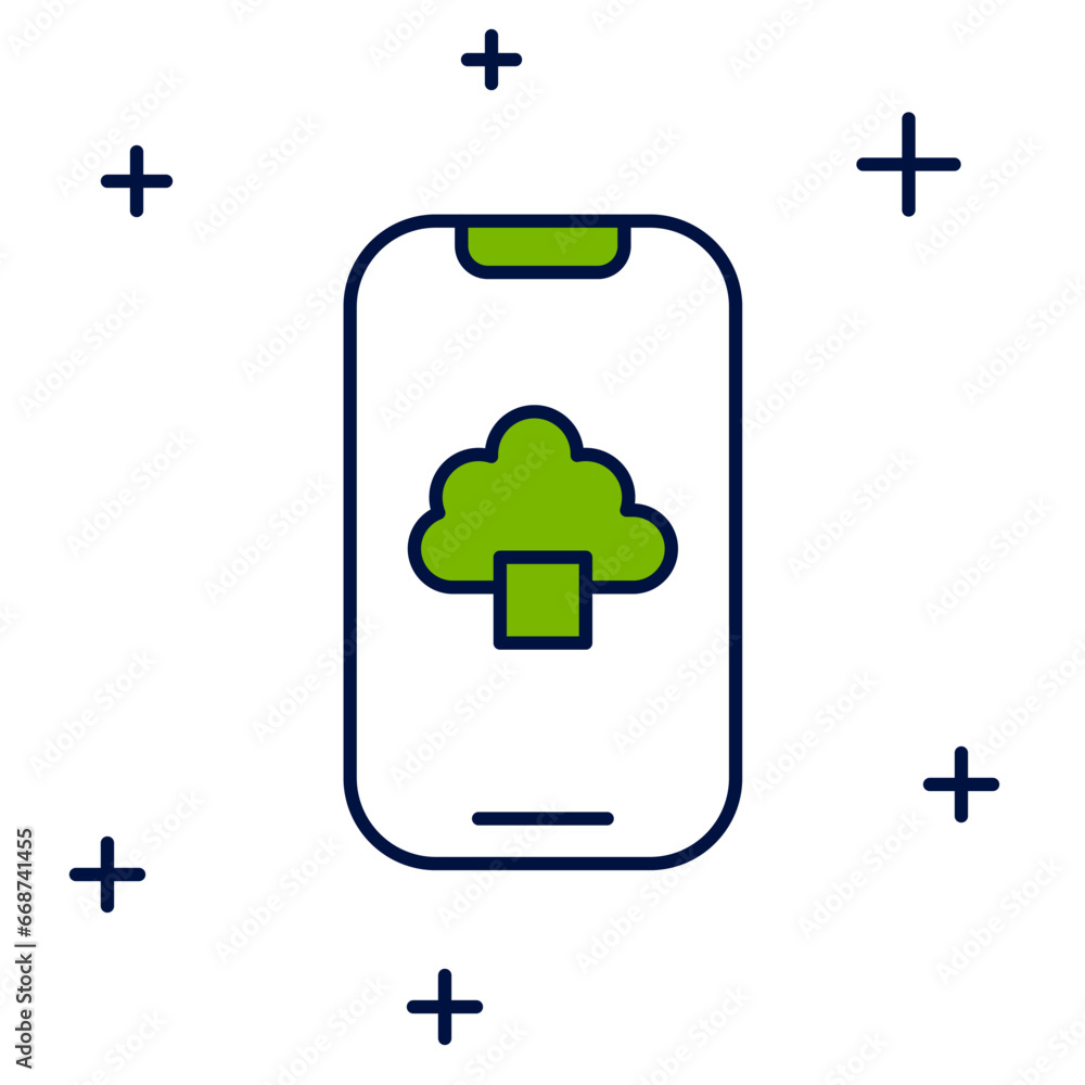 Poster filled outline cloud technology data transfer and storage icon isolated on white background. vector