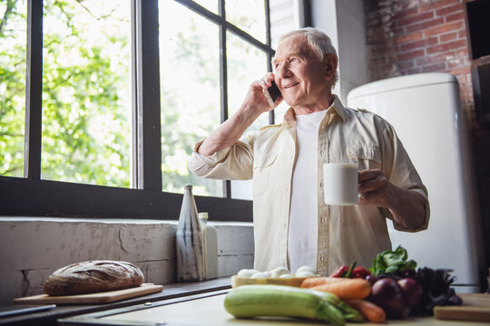 Old man in the kitchen