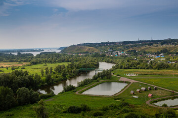 Fototapeta na wymiar The famous Shishkin ponds in Yelabuga. Tatarstan