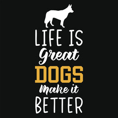 Best awesome dogs puppy Bulldog shepherd dogs lovers typographic tshirt design
