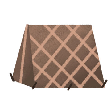 A brown tend for camping