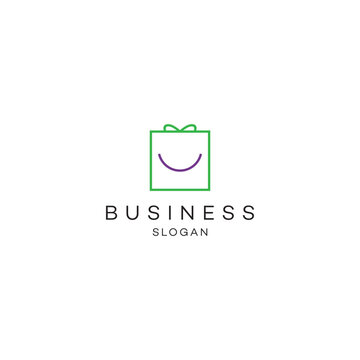 Gift box smile green organic Logo Design, Brand Identity, flat icon, monogram, business, editable, eps, royalty free image, corporate brand, creative, icon
