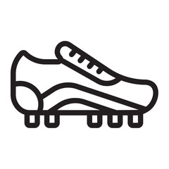 soccer boots line icon