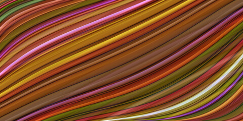 similar stripes pattern shades of brown yellow and pink in curved design on the diagonal