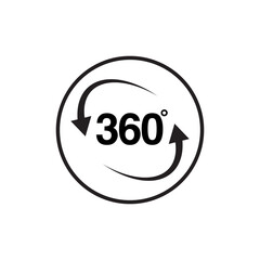 360 arrow icon vector illustration eps