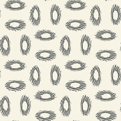 Monochrome Paintbrush Stroke Textured Checked Pattern