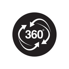 Obraz premium 360 arrow icon vector illustration eps