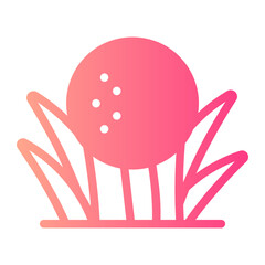 golf ball gradient icon