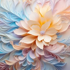 Obraz premium AI generated illustration of a background with pastel colorful flower petals